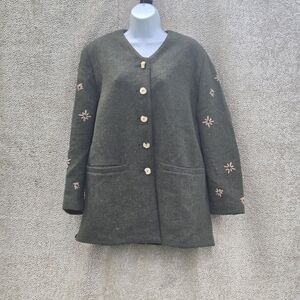VINTAGE Gössl Embroidered Green Jacket